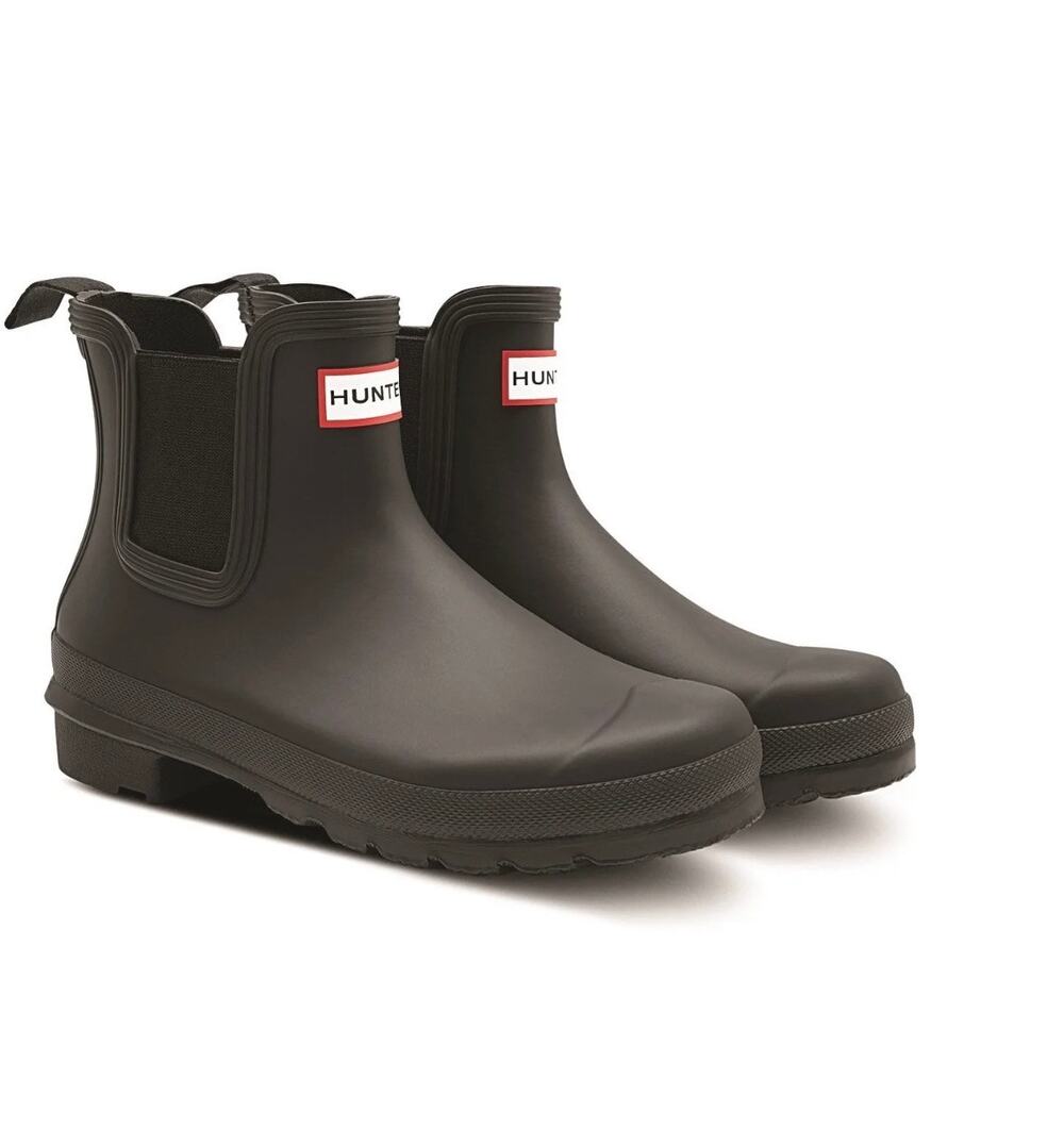Hunter original chelsea rain boots in bitter chocolate brown- UK 9, US WMN's 11